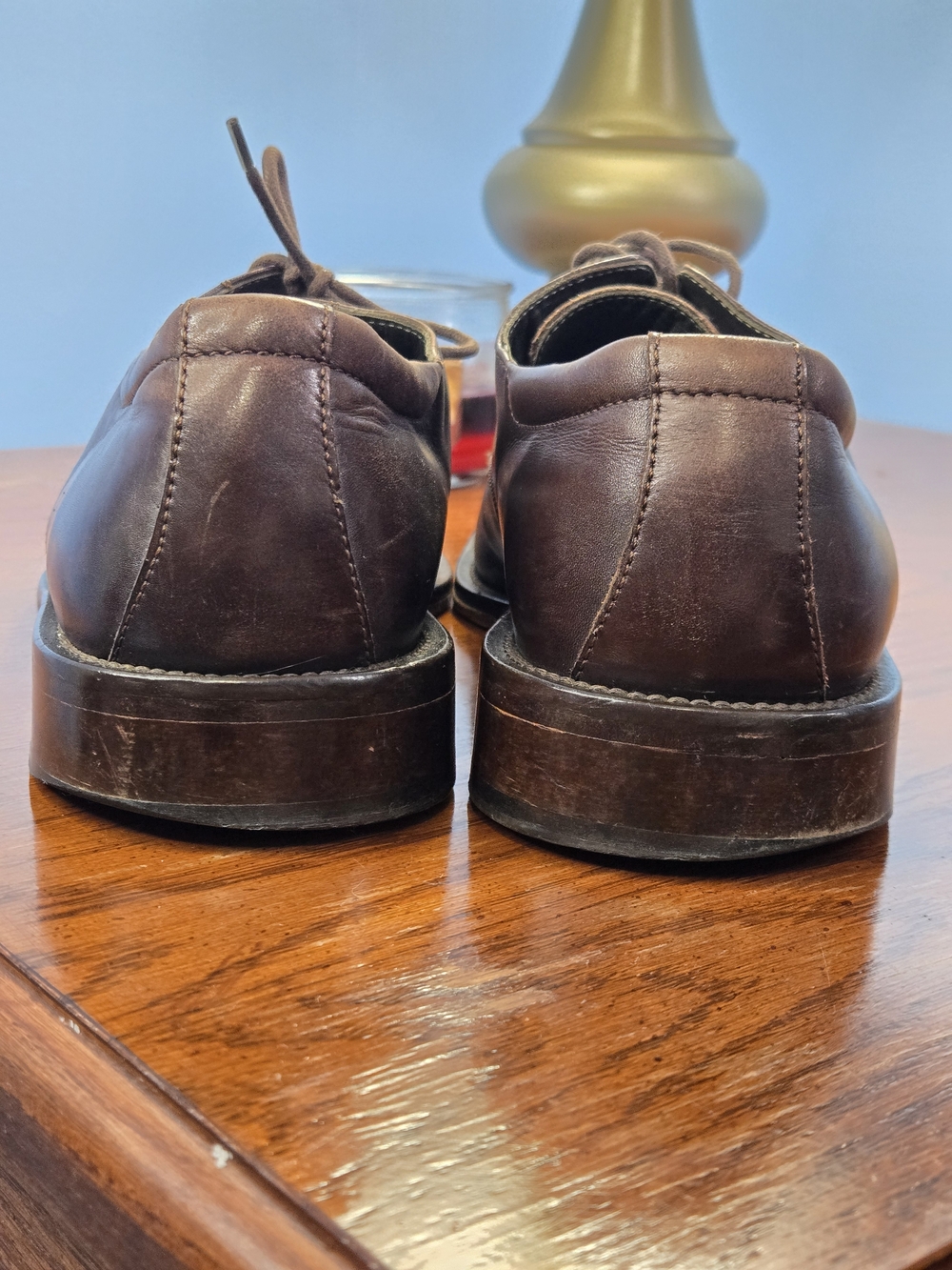 Donald J Pliner Parker 120 Brown Leather Oxford Dress Shoes Italy Mens 10.5M - Picture 4 of 9